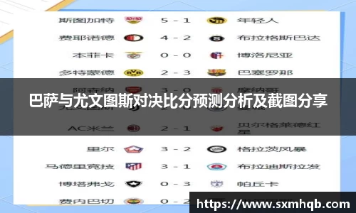 巴萨与尤文图斯对决比分预测分析及截图分享